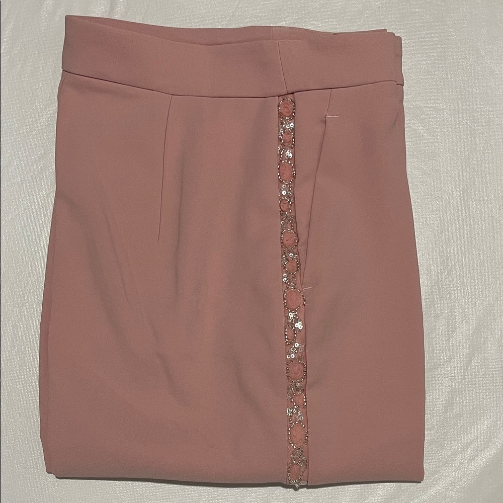 MOTF Pink Tailored Trousers with Embellished Detail | Women’s Small | NWT - Picture 4 of 7